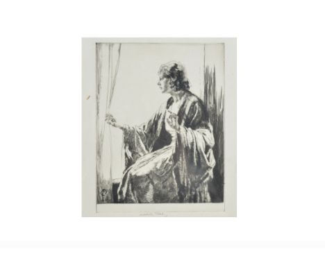 Arthur Ralph Middleton Todd (1891-1966) two drypoints, 'Woman Looking out of the Window', signed in pencil to margin, 16.5 cm