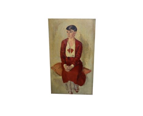 Pieter den Besten (1894-1972) oil on canvas laid on board, 'Portrait of Bastiana Nederveen, nee Scharp', signed and dated 'PI