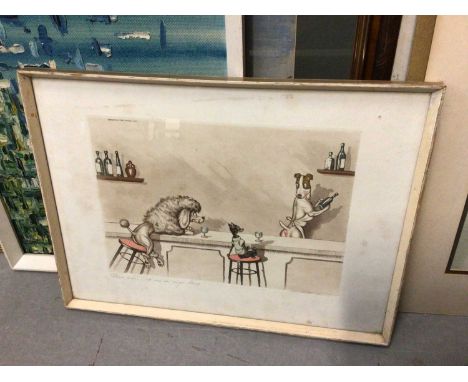 Group of pictures, including a watercolour by Phyllis del Vecchio, a signed print of the Tower of London by Jeremy King, wate