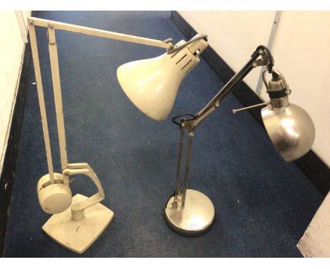 Vintage anglepoise table lamp and similar style chrome lamp (2)