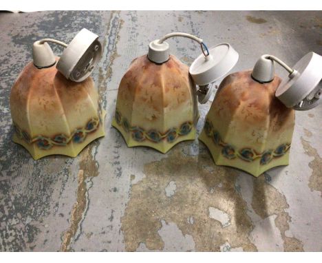 Six vintage pendant lamp shades