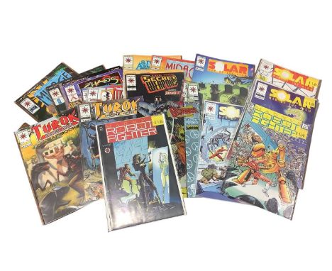 Large quantity of Valiant Comics to include Solar Man of the Atom, Turok Dinosaur Hunter, Magnus Robot Fighter and others