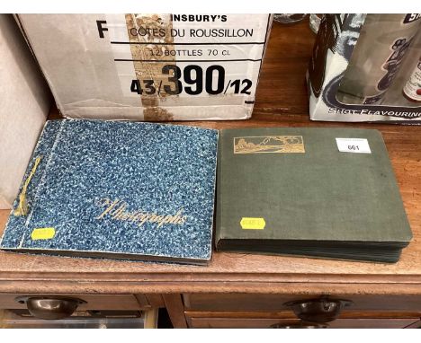 Two vintage photograph albums