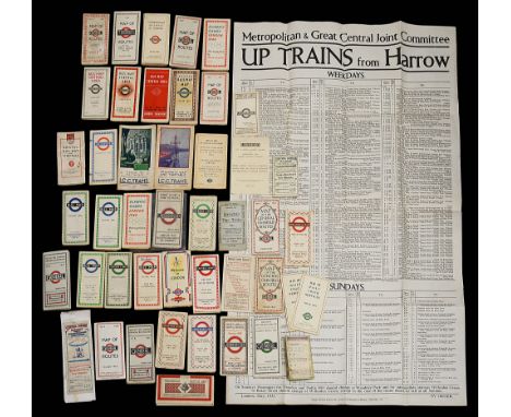 A collection of late 19th to mid-20th century folding maps and guides covering a rage of transport,to include an 1894 Symingt