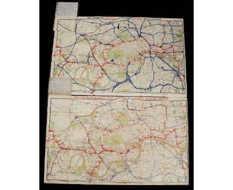 The Improved District Railway Map of London, 1886 3rd edition, and the Jubilee Edition of the District Railway Map of London,