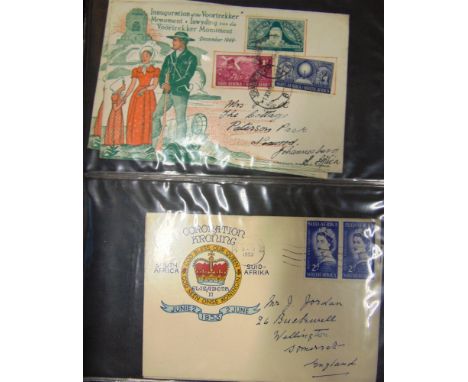 STAMPS - APPROXIMATELY 330 FIRST DAY & COMMEMORATIVE COVERS  Great Britain, Samoa and South Africa, (five albums).