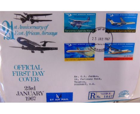 STAMPS - A PART-WORLD FIRST DAY & COMMEMORATIVE COVER COLLECTION  (seven albums).