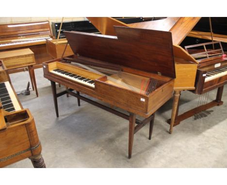 Bates &amp; Co Square Piano (c1793) A square piano in a mahogany case with boxwood and ebony stringing on a trestle base. The