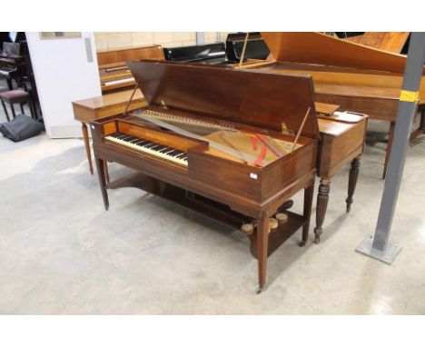 Broadwood Square Piano (c1800) A square piano in a mahogany case with boxwood and ebony banding on a tray base with shelf; al