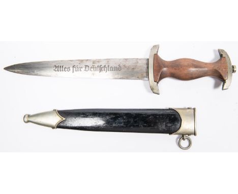 A Third Reich SA/NSKK dagger, the blade with early Eickhorn mark and filed overall presumably to remove a Rohm inscription, t