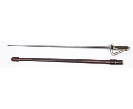 A George V Artillery pattern officers' sword of the Army Service Corps, blade 34½" by Hawksworth, Sheffield, etched with GRV 