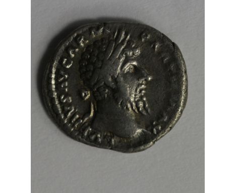 Lucius Verus joint with Marcus Aurelius, silver denarius, Rome Mint 168 A.D., reverse reads:- TR P VIII IMP IIII COS III, Aeq