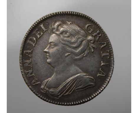 Shilling 1708 plain angles, S.3610, VF, a couple of light scratches.