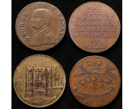 Suffolk, Bury St Edmunds 18th. century copper halfpenny, at sometime gilt, D&amp;H 29? with unrecorded edge reading PAYABLE A