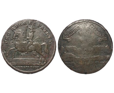 Norfolk, Norwich 18th. century halfpenny token, D&H 46?, struck from an unlisted collar which reads:- WILLEY SNEDSHILL BERSHA