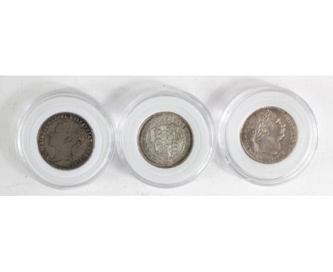 GB Sixpences in high grade (3) 1816 EF, 1817 GEF/EF & 1877 (dn11) GVF with a few light scratches