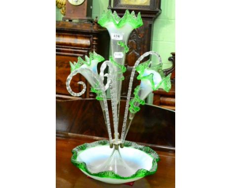 A Victorian glass epergne