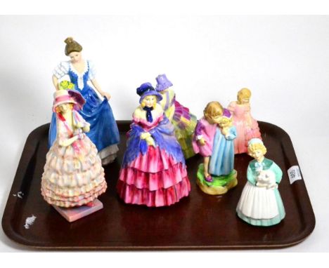 Sever various Royal Doulton and Royal Worcester figures (one a.f.)