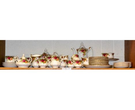 A Royal Albert Old Country Roses part tea and coffee service 