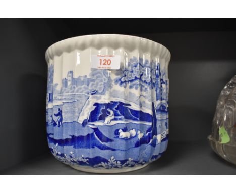 A Spode blue and white Italian design planter.