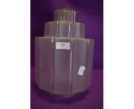 An interestingly shaped glass lamp shade,around early 20th century.
Good, chippy edges to rim