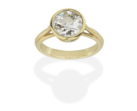 BOODLES &amp; DUNTHORNE: DIAMOND SINGLE-STONE RING, 1998Old brilliant-cut diamond, mounted in 18 carat gold, diamond very app