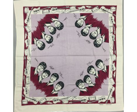 BEATLES TABLECLOTH. Very clean example of this rarer item of Beatles merchandise from the 60's. Made by Ulster and measures 3