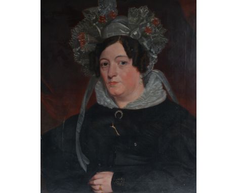 Victorian School A portrait of a lady, oil on canvas, 74cm x 60cm