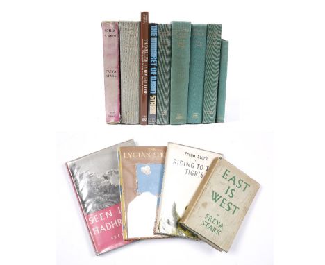 Books A collection of publications by Freya Stark, to include Seen in the Hadhramaut, 1st ed 1938, The Lycian Shore, 1st ed 1