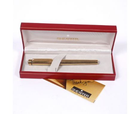 A Sheaffer fountain pen with 14ct gold nib and opal inset cap