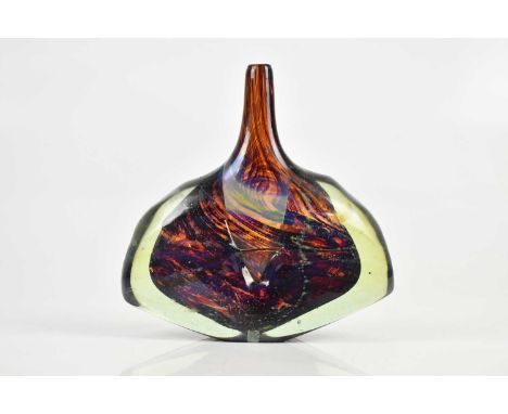 ERIC DOBSON FOR MDINA GLASS; an art glass 'Axe Head' vase with internal decoration, signed and dated 1978, height 20cm.Condit