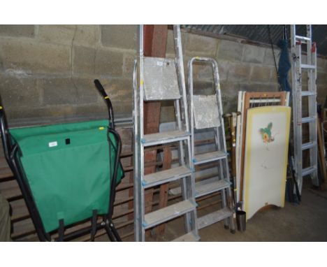 Two aluminium step ladders