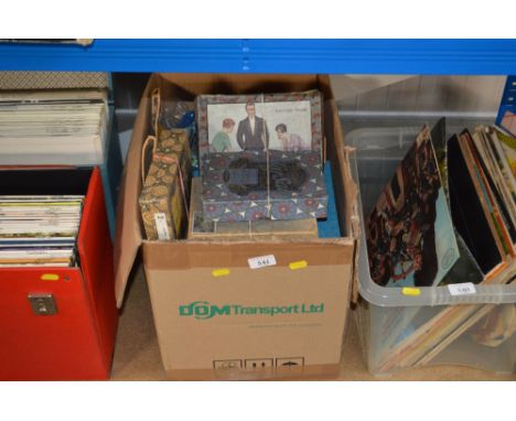 A box of various vintage puzzles etc.