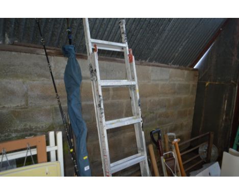 An aluminium step ladder