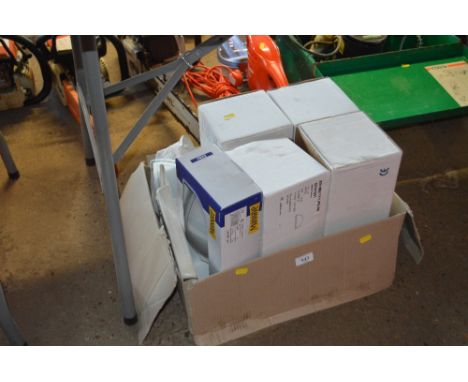 A box of various light fittings