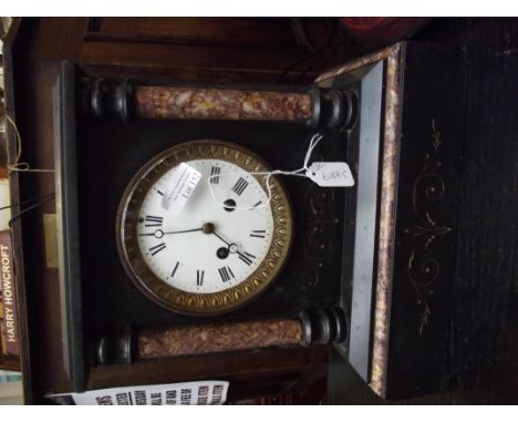 Victorian Belgian slate mantel clock 