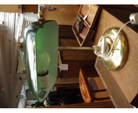 Brass banker's lamp