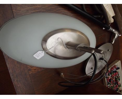 1960's pendant light with frosted glass shade