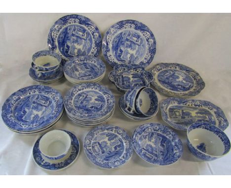 Quantity of Copeland Spode blue and white dinner service