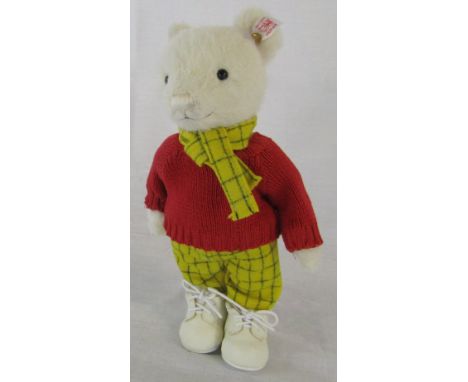 Steiff limited edition Rupert the bear H 28 cm complete with certificate 634/3000