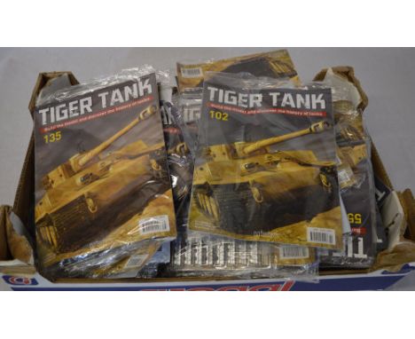 Collection of Hachette 'Tiger Tank - Build the model and discover the history of tanks' partwork magazines, many still sealed