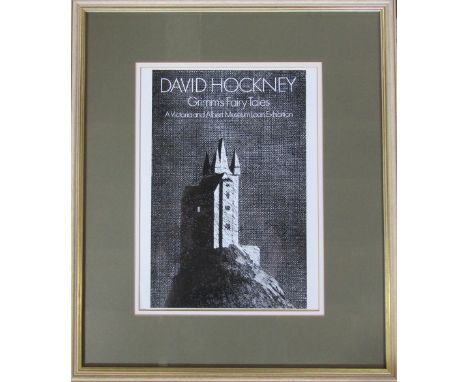 Framed David Hockney lithographic poster 'Grimm's Fairy Tales' 46 cm x 54 cm (size including frame)