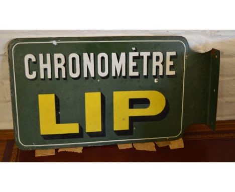 Large ex-shop Chronometre Lip metal & enamel sign