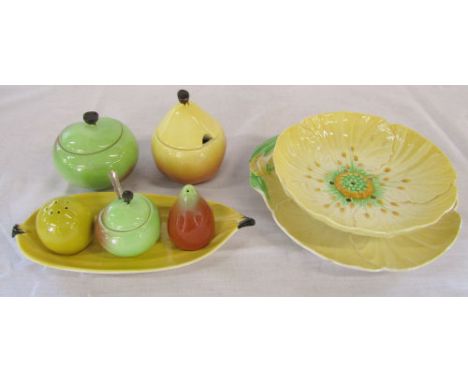 Selection of Carlton ware inc fruit condiment set