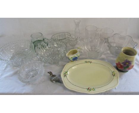 Assorted ceramics and glassware inc Masons and Radford
