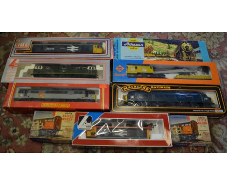 Various model trains including Lima, Hornby, Roco and Mainline