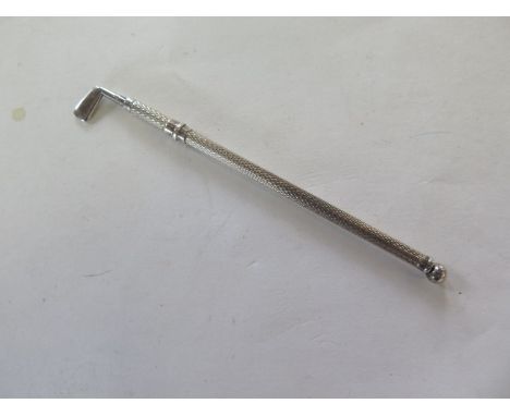 A silver golf club swizzle stick, total weight approx 0.18 troy oz, in good condition 