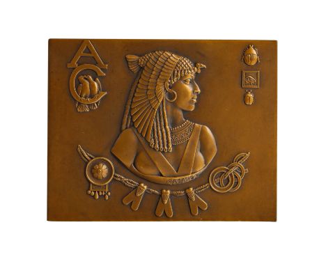 Frankreich - Bronzeplakette o.J. (1902), Frémiet, Emmanuel (1824-1910), "Cléopâtre", geprägt für die Mitglieder der Société d
