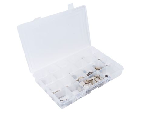 Altdeutsche Gebiete über Deutsches Kaiserreich bis Drittes Reich in SILBER in transparenter Sortierbox. Gesamtgewicht Silber 