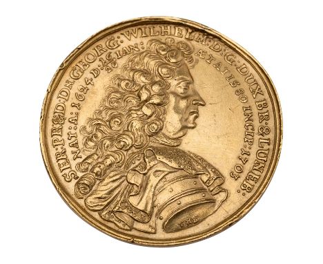 Braunschweig-Lüneburg-Celle/Gold - wohl Goldmedaille/ Goldabschlag, ähnlich einer Goldmedaille von 1703, auf das 80. Lebensja